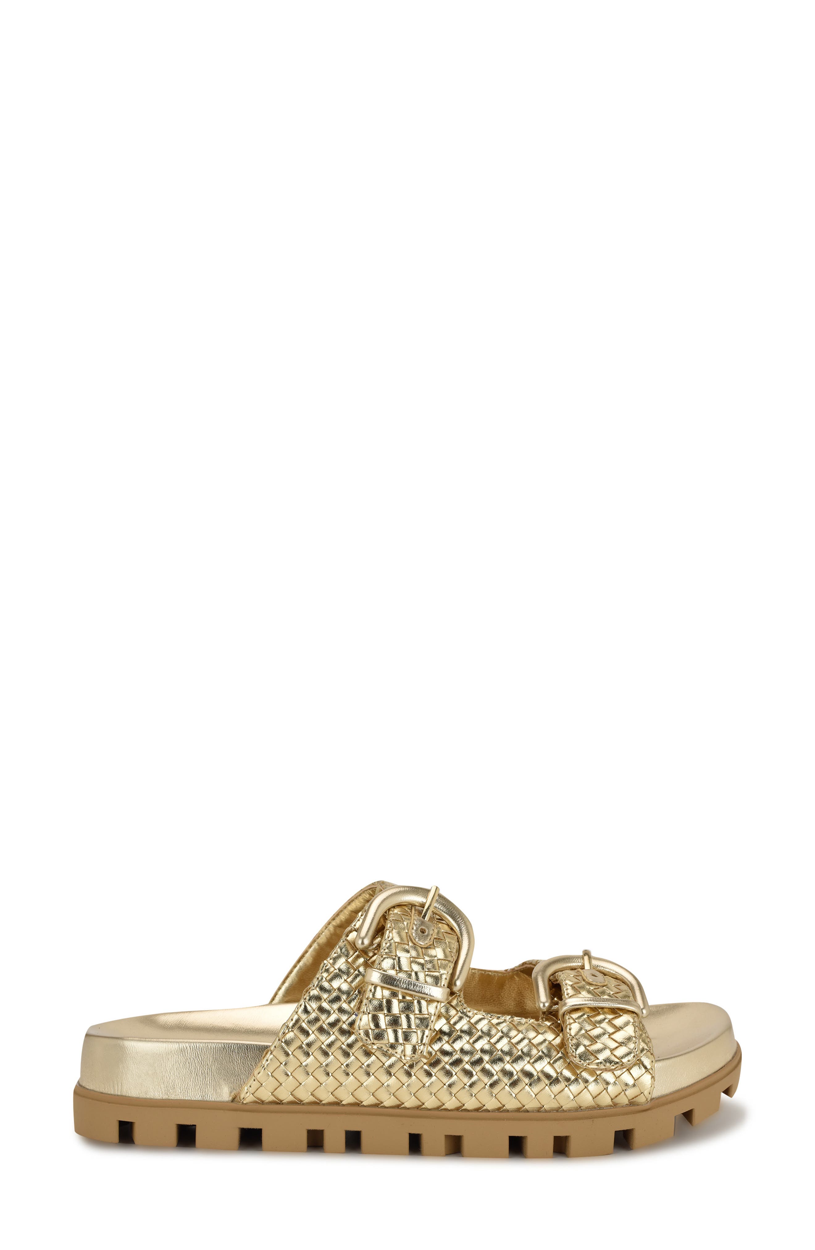 Tindy Two-Strap Lug Sole Sandal, Alternate, color, GOLD