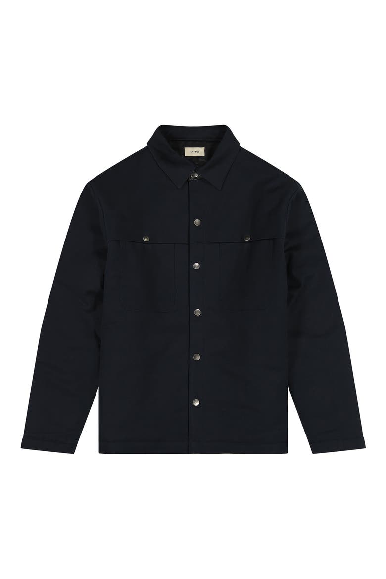 Derrick Stretch Cotton & Viscose Snap-Up Overshirt, Alternate, color, DEPTHS