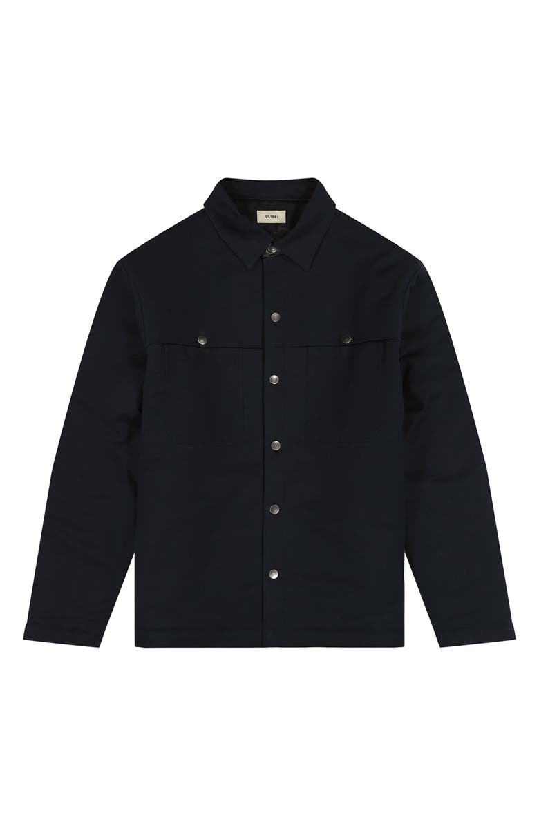 DL1961 Derrick Stretch Cotton & Viscose Snap-Up Overshirt, Alternate, color, Depths