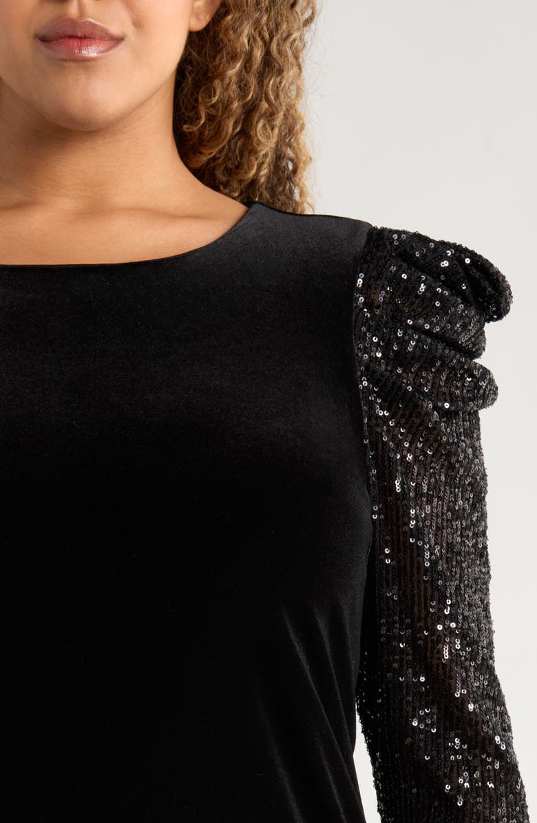 Julia Jordan Satin Body-Con Dress, Alternate, color, Black