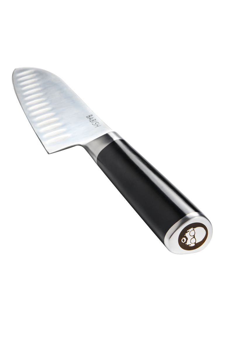6.5 Inch Stainless Steel Full Tang Santoku Knife Black, Alternate, color, Black