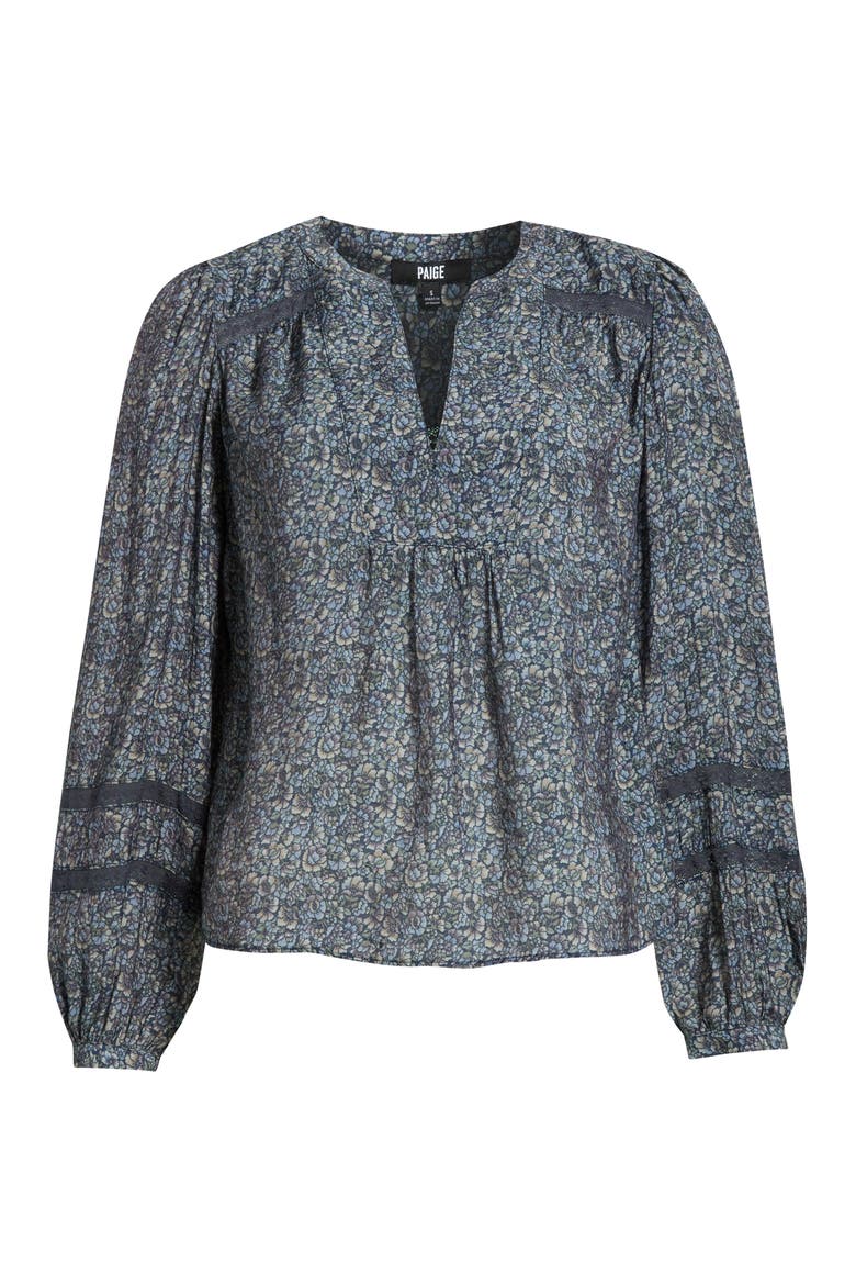 Calgary Print Top, Alternate, color, NAVY MULTI