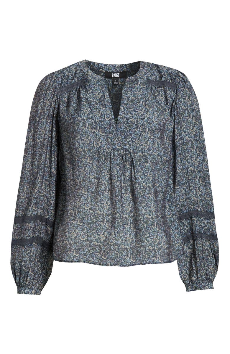 PAIGE Calgary Print Top, Main, color, Navy Multi