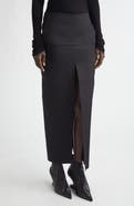 Rick Owens Sliced Stretch Poplin Maxi Skirt