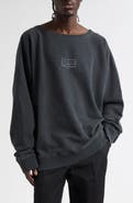 Maison Margiela Numeric Motif Cotton Jersey Graphic Sweatshirt