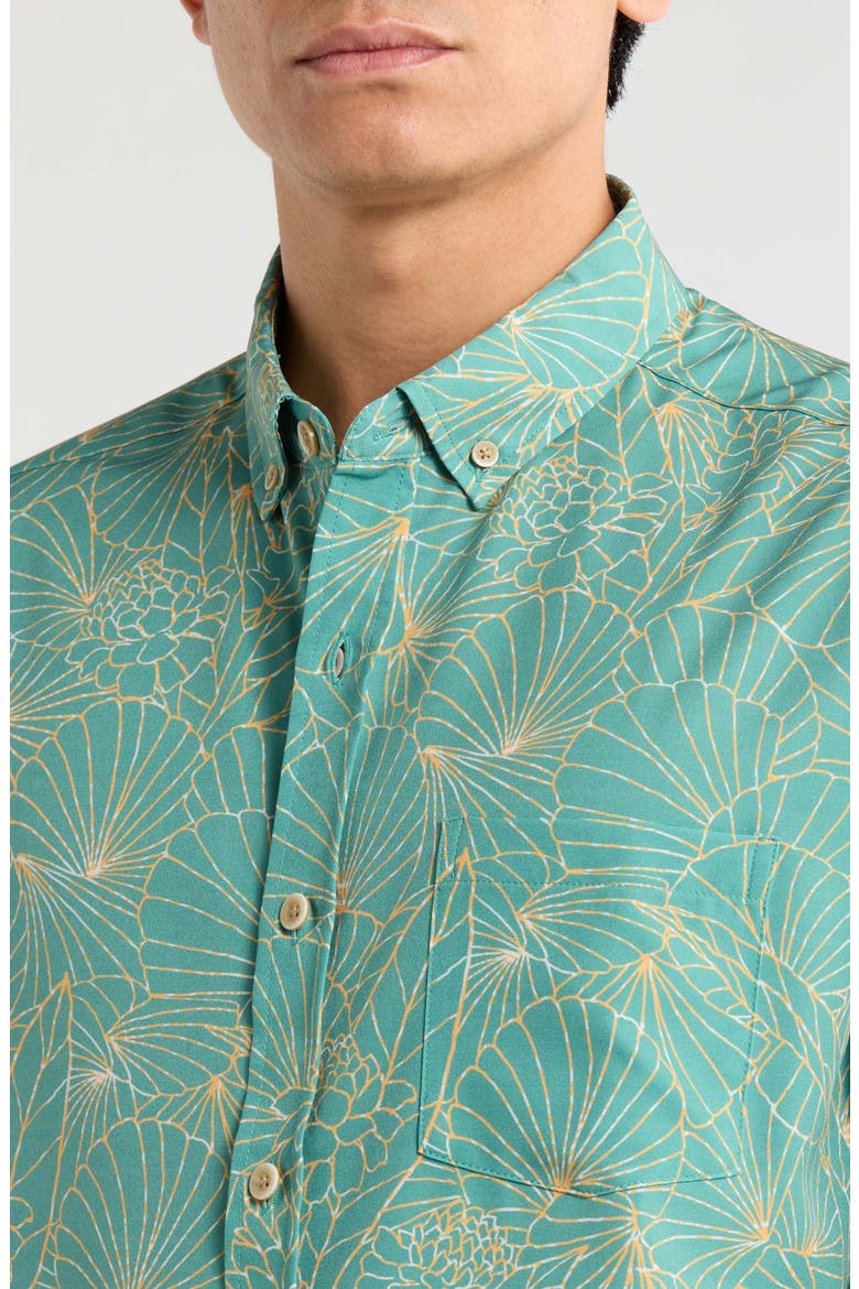 Ginger Lines Short Sleeve Shirt, Alternate, color, POND