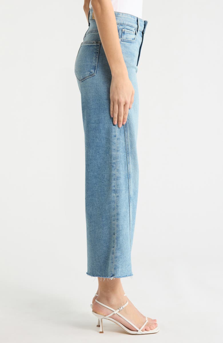 PAIGE Anessa Twisted Seam Raw Hem High Waist Wide Leg Jeans, Alternate, color, Explorer