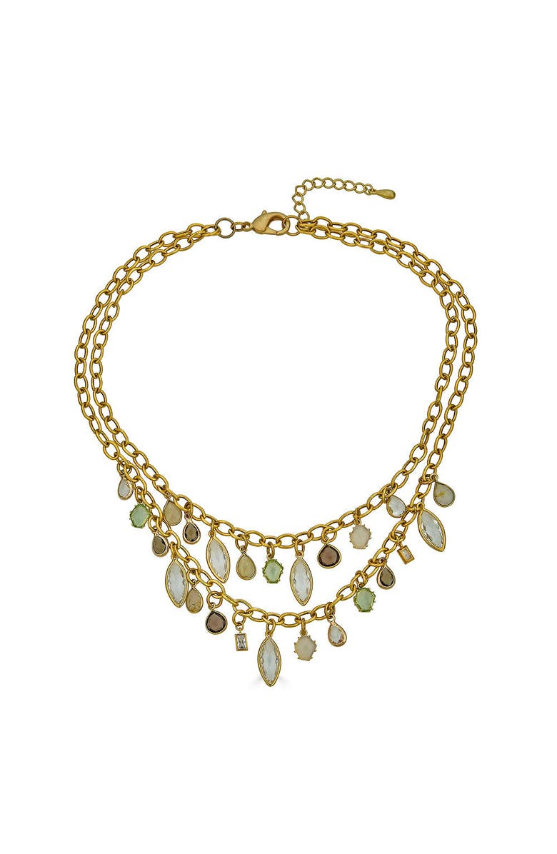Loni Paul Jewelry Layered Gemstone Charm Necklace, Main, color,
