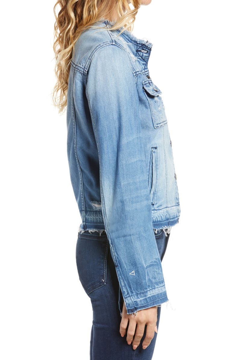 HIDDEN JEANS Frayed Edge Denim Jacket, Alternate, color, 