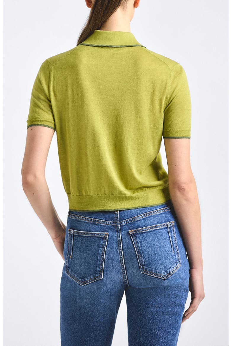 Dorella Silk & Cotton Sweater, Alternate, color, GREEN OLIVE