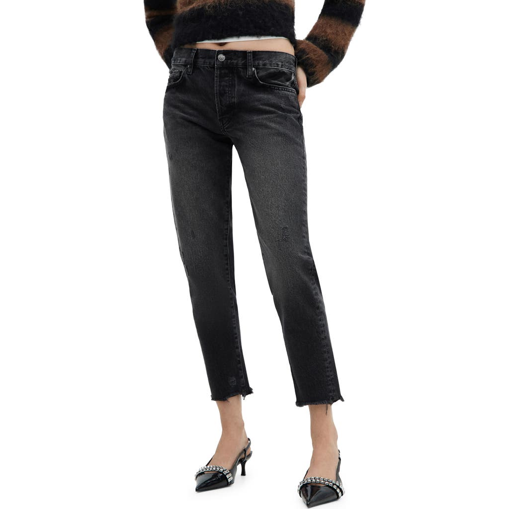 Mango Low-rise Mom Jeans Black Denim