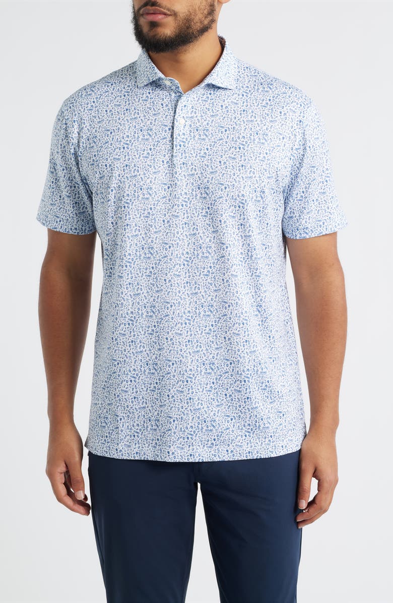 johnnie-O Rally Cap Performance Jersey Polo, Main, color, Midnight Navy