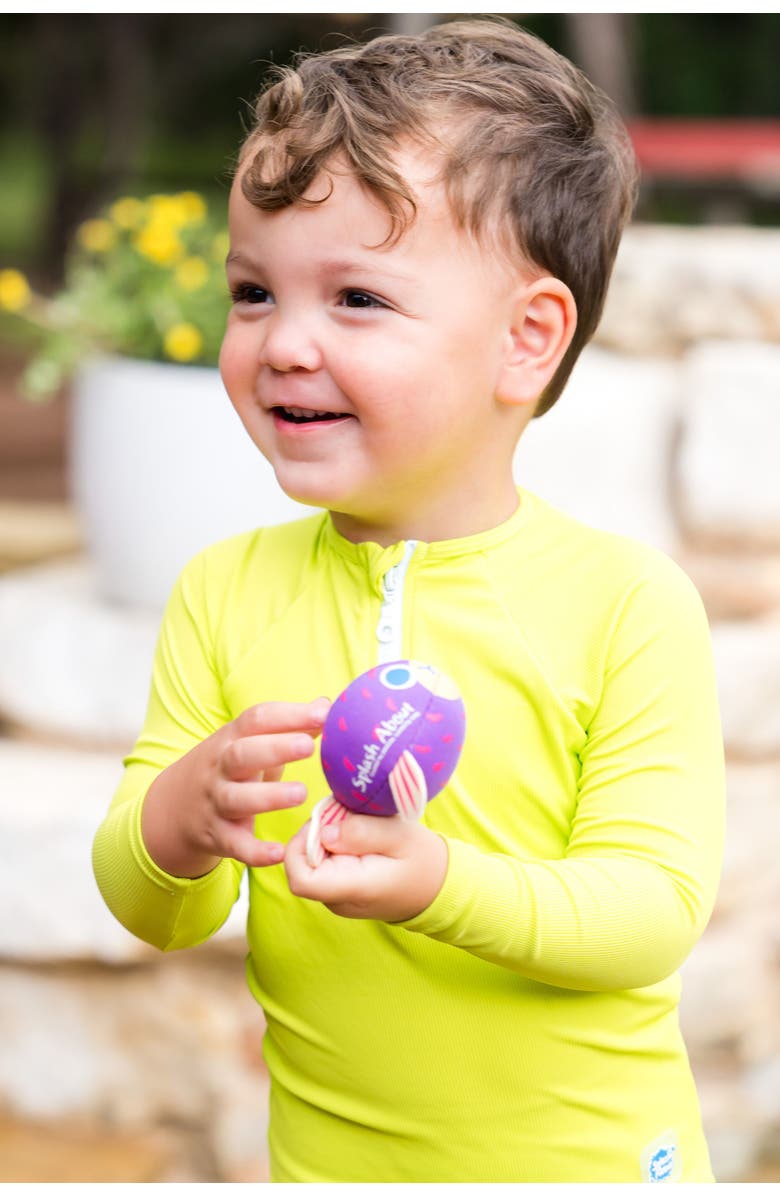 Splash About Kids Premium Long Sleeve Rashguard, Alternate, color, Lime