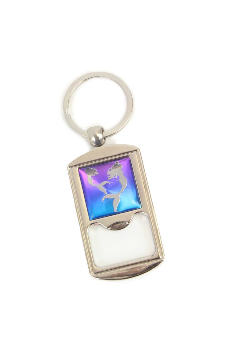 2.5" Bottle Opener Keychain Mermaid, Main, color, Purple