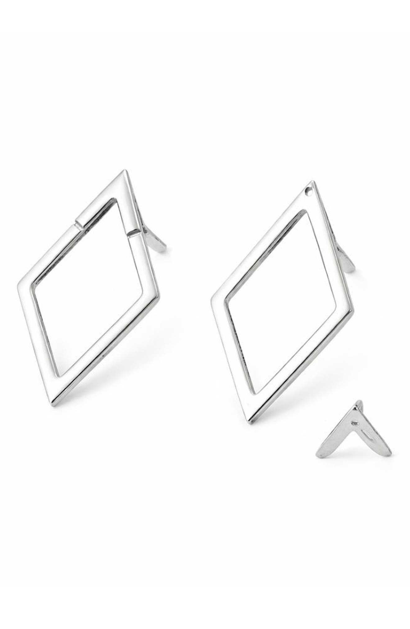 REBL Open Chevron Jacket Earrings
