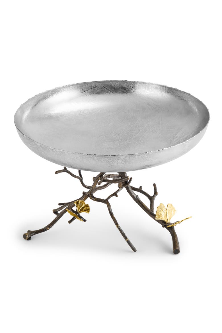 Butterfly Ginkgo Fruit Bowl, Alternate, color, SILVER/ GOLD/ BRASS