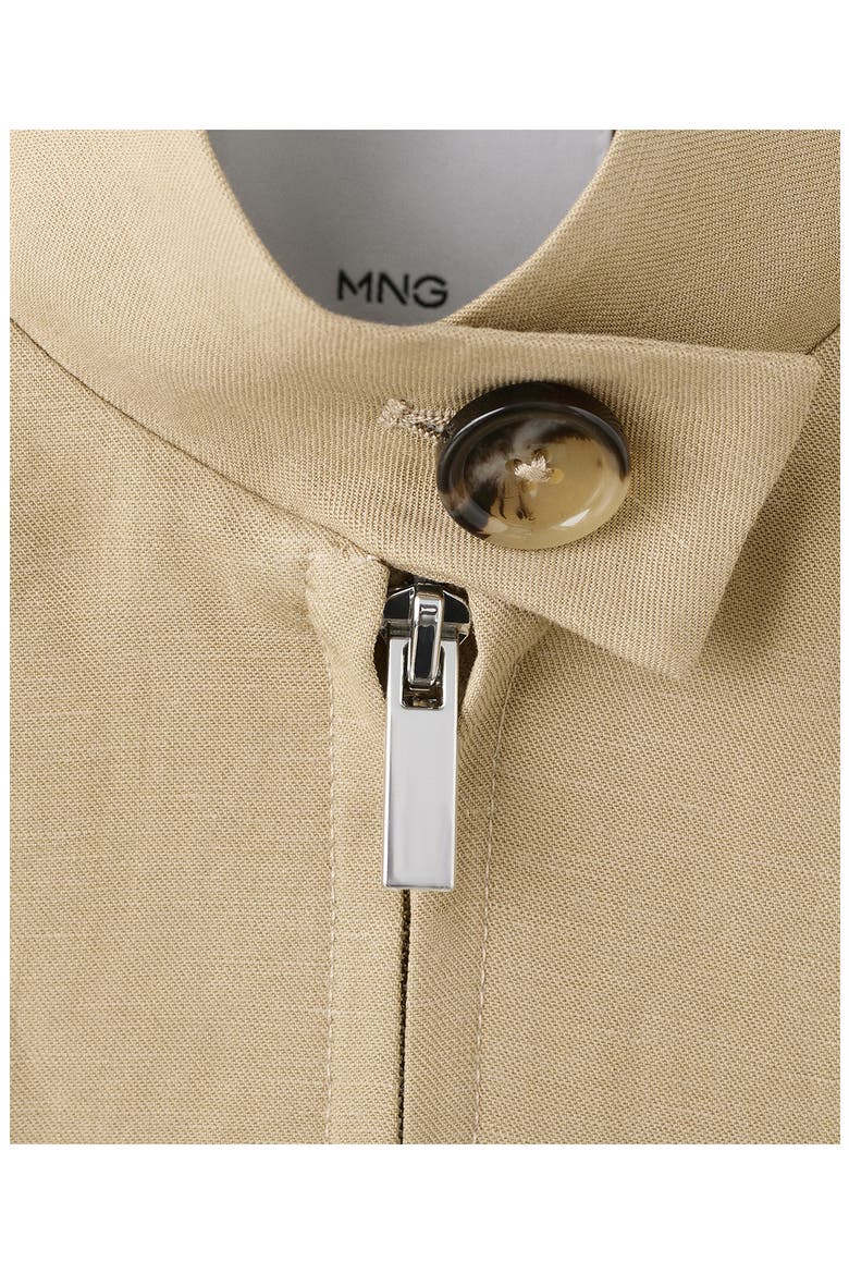 Linen Blend Jacket, Alternate, color, BEIGE