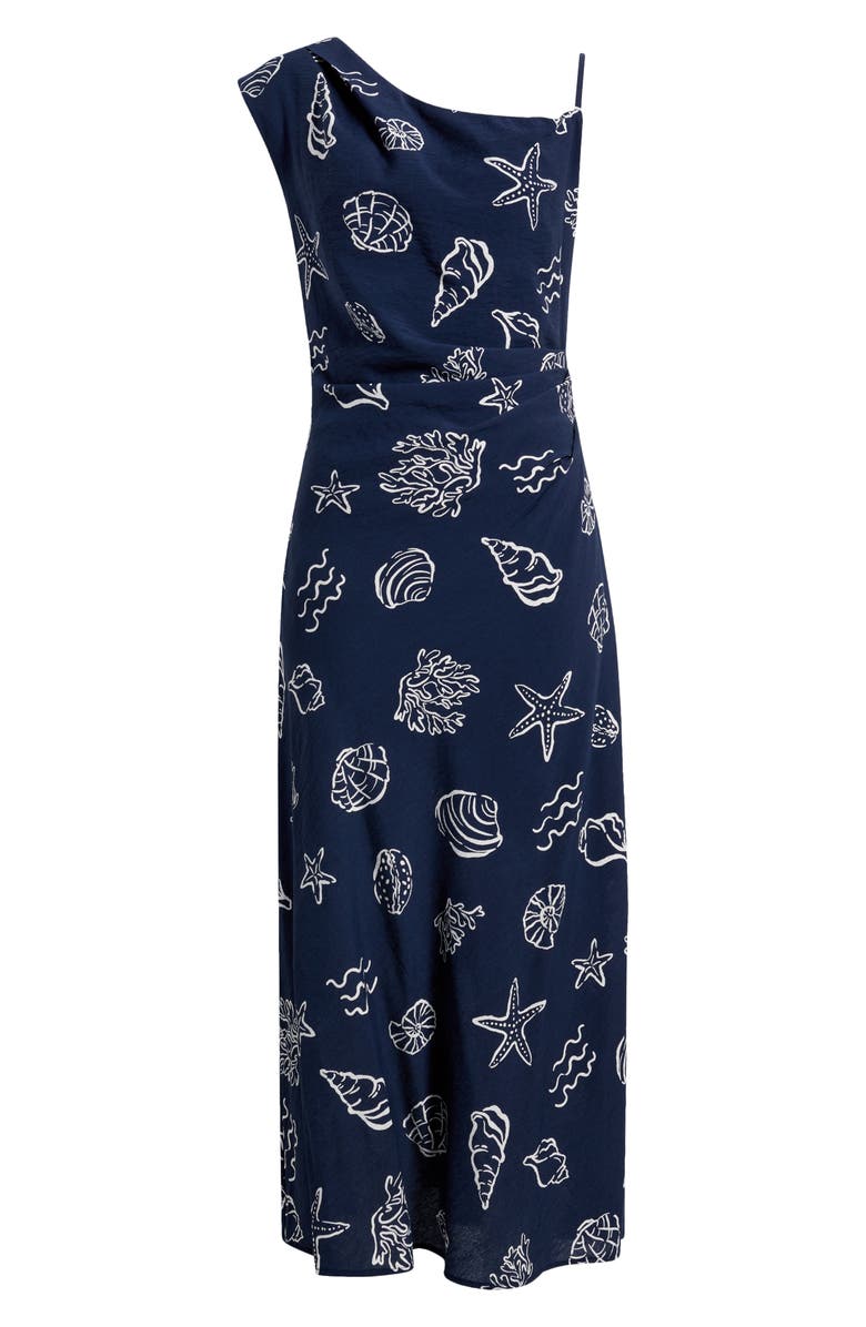 Sam Edelman Shell Asymmetric Sleeveless Maxi Dress, Alternate, color, Navy