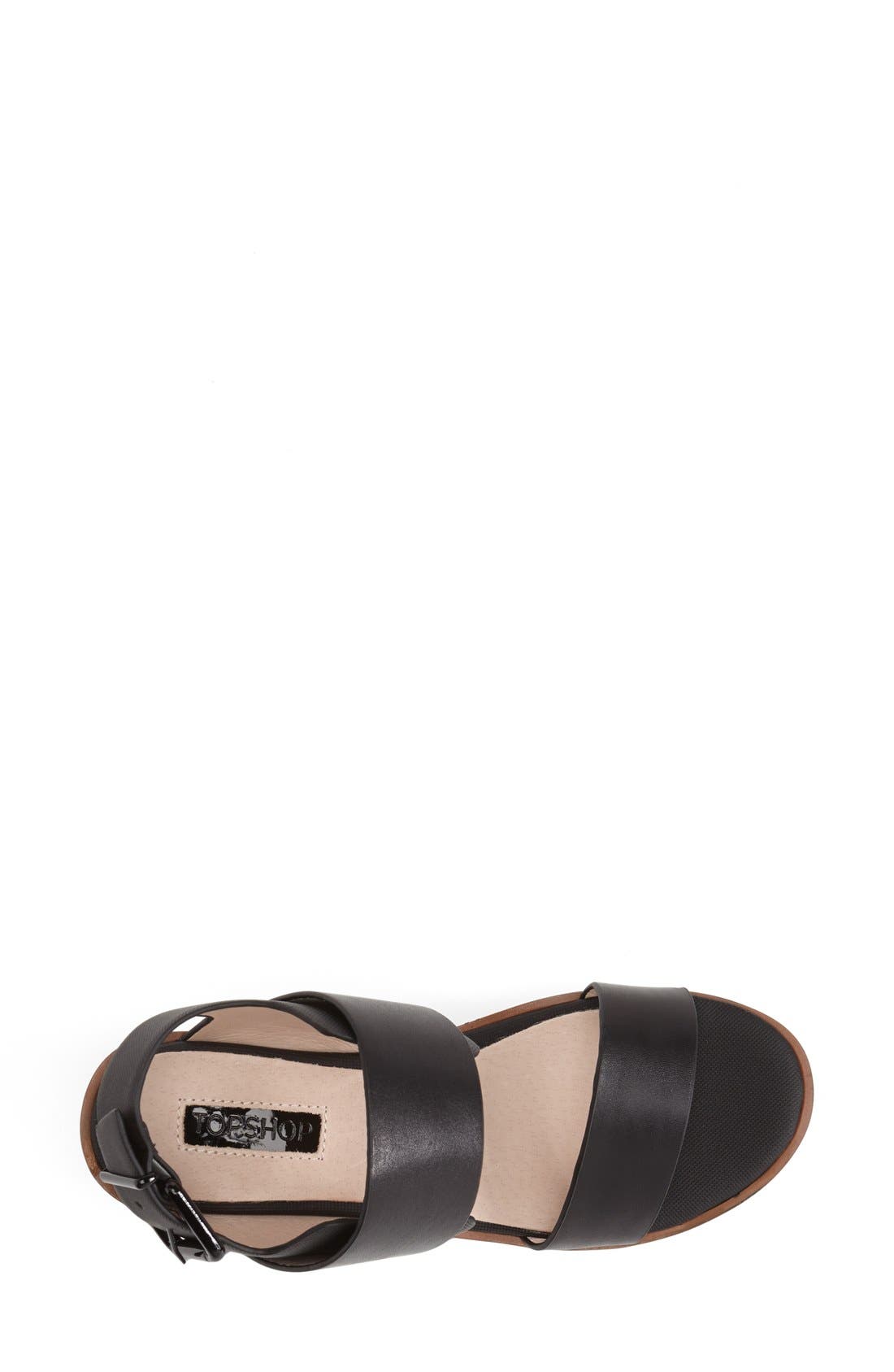 Topshop 'Ninja' Platform Sandal, Alternate, color, 