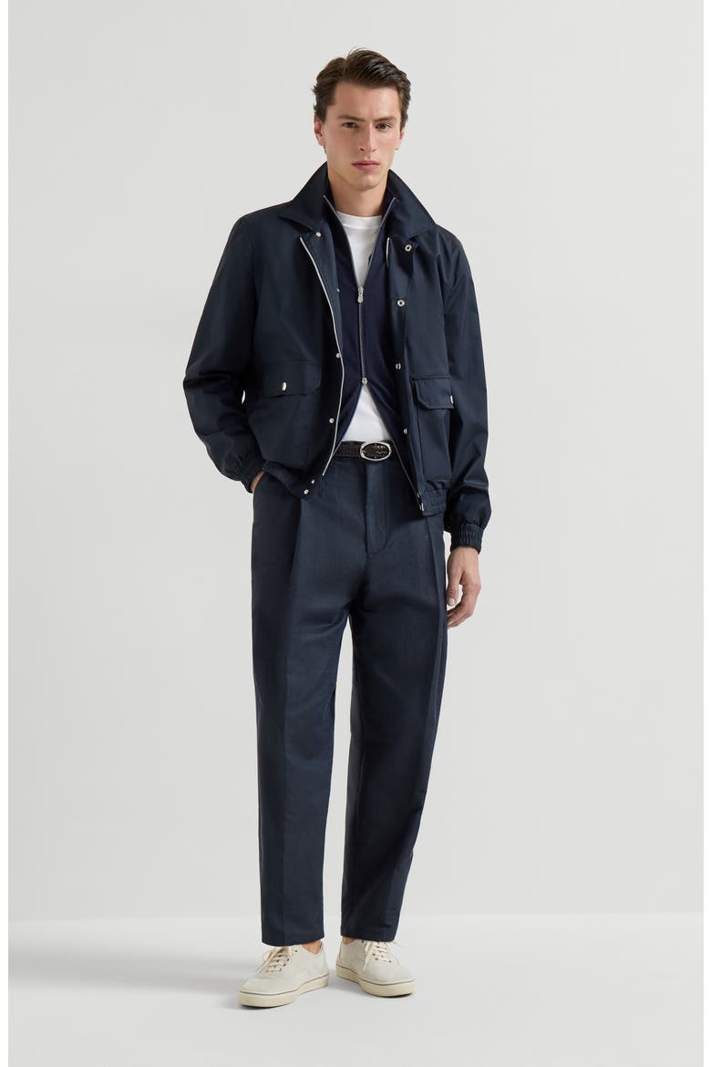 Cashmere and silk cardigan, Alternate, color, Navy Blue