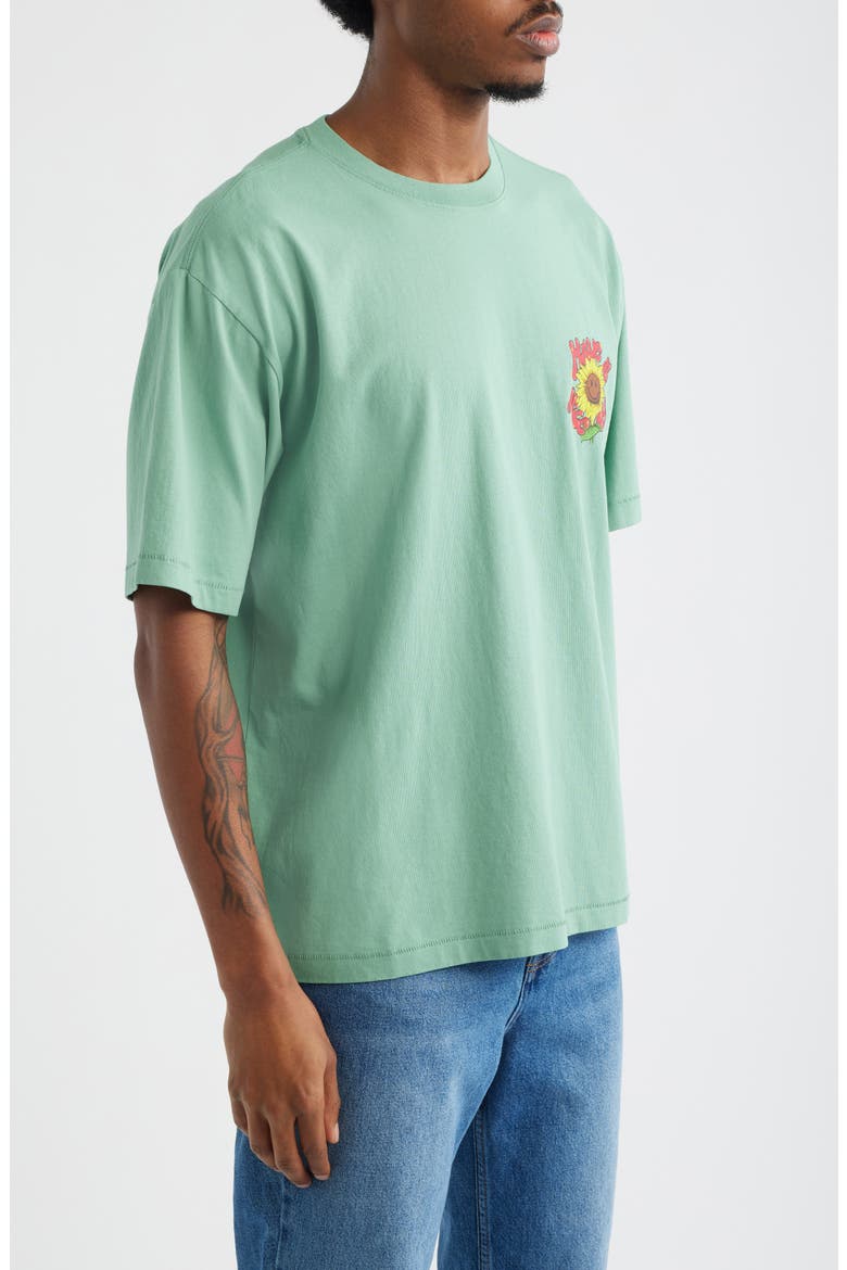 SMILEY® Sunflower Graphic T-Shirt, Alternate, color, GREEN