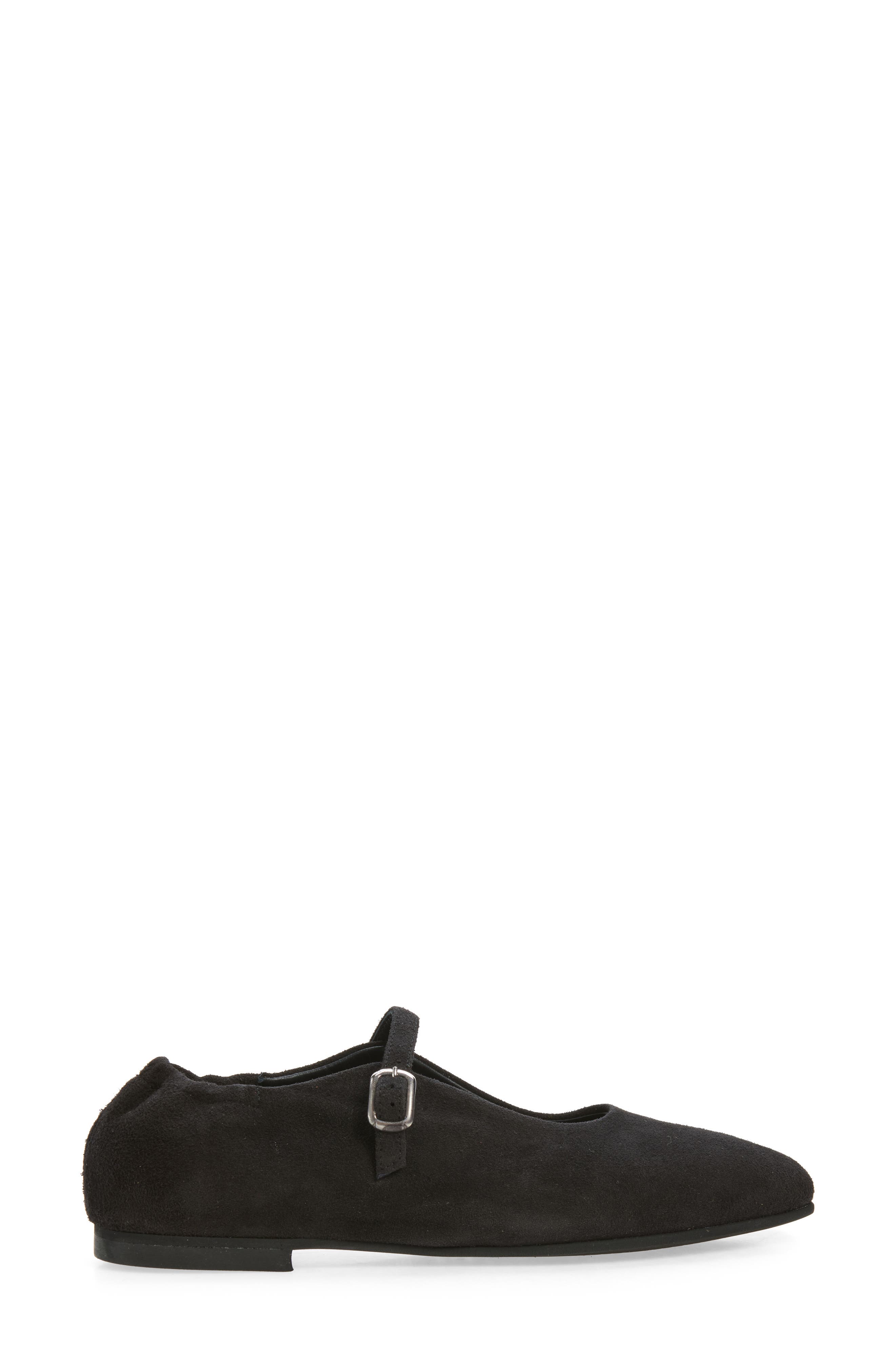 Millie Leather Mary Jane Flat, Alternate, color, BLACK SUEDE