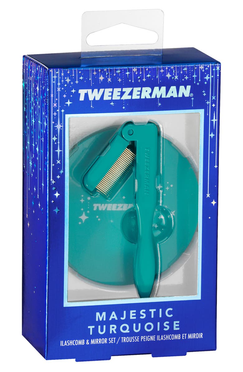 TWEEZERMAN Majestic Turquoise Ilashcomb & Mirror Set, Alternate, color, 