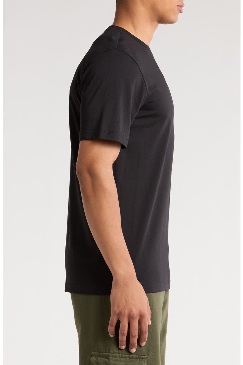 Fine Cotton Blend Logo Graphic T-Shirt, Alternate, color, TNF BLACK
