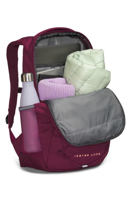 The North Face Jester Luxe Backpack In Boysenberry/coral Metallic