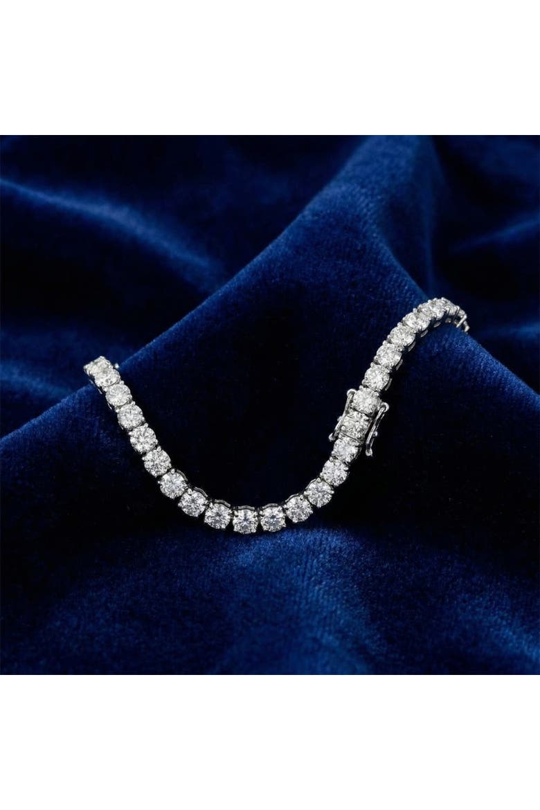 9 ct Round Lab Grown Diamond Tennis Bracelet 14K Gold 7", Alternate, color, 14k White Gold