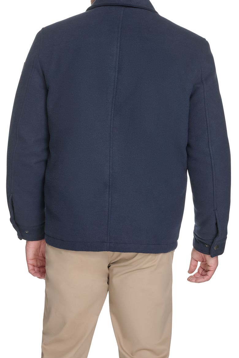 Faux Wool Quilted Jacket, Alternate, color, NAVY