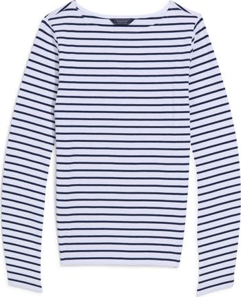 draw Boat Neck Long Tee Grape 美品 vineyard vines Boat Neck Stretch Cotton Top | Nordstrom