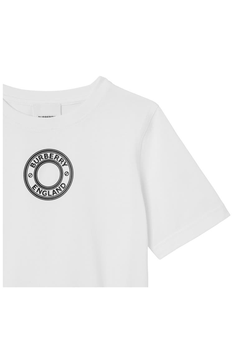 Kids' Roundel Organic Cotton Logo Graphic Tee, Alternate, color, WHITE