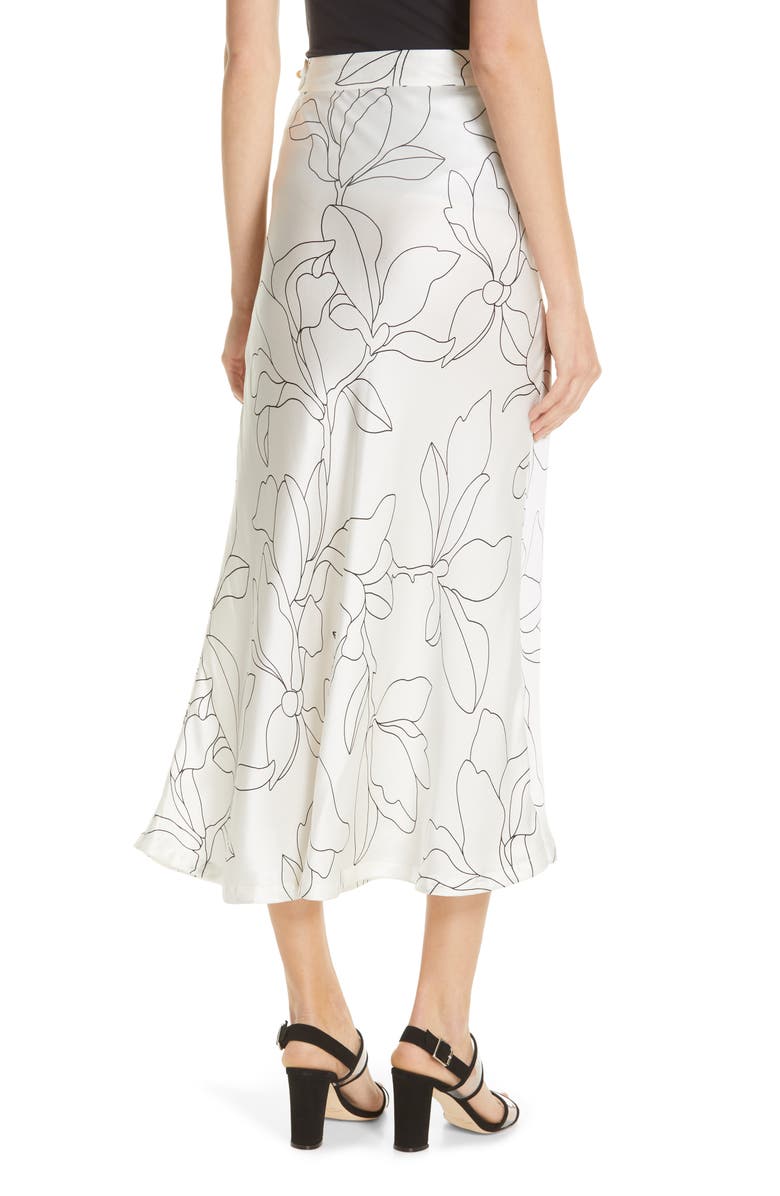 Equipment Iva Floral Silk Midi Skirt, Alternate, color, 