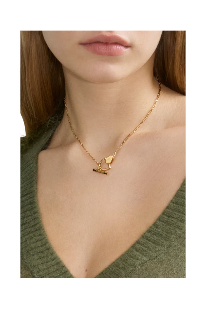 Shield Necklace, Alternate, color, Gold