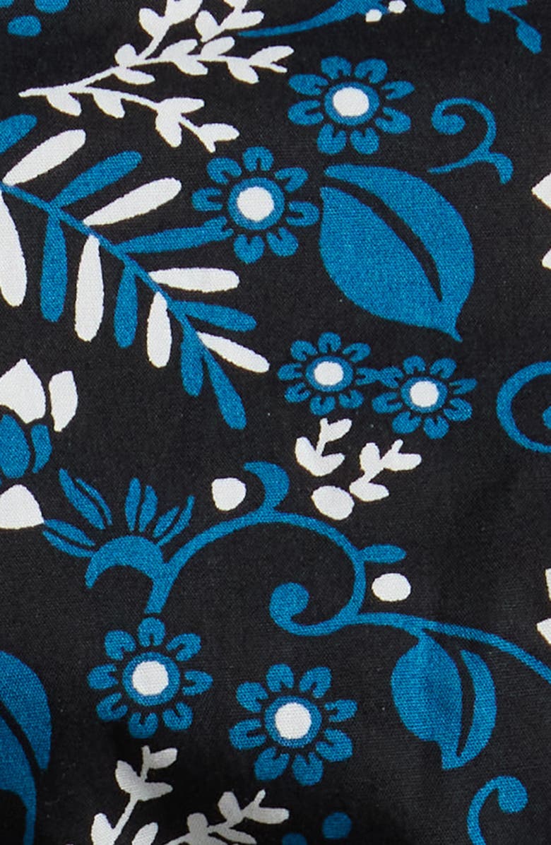 SUGARLIPS Etta Floral Ruffle Minidress, Alternate, color, Teal-Multi