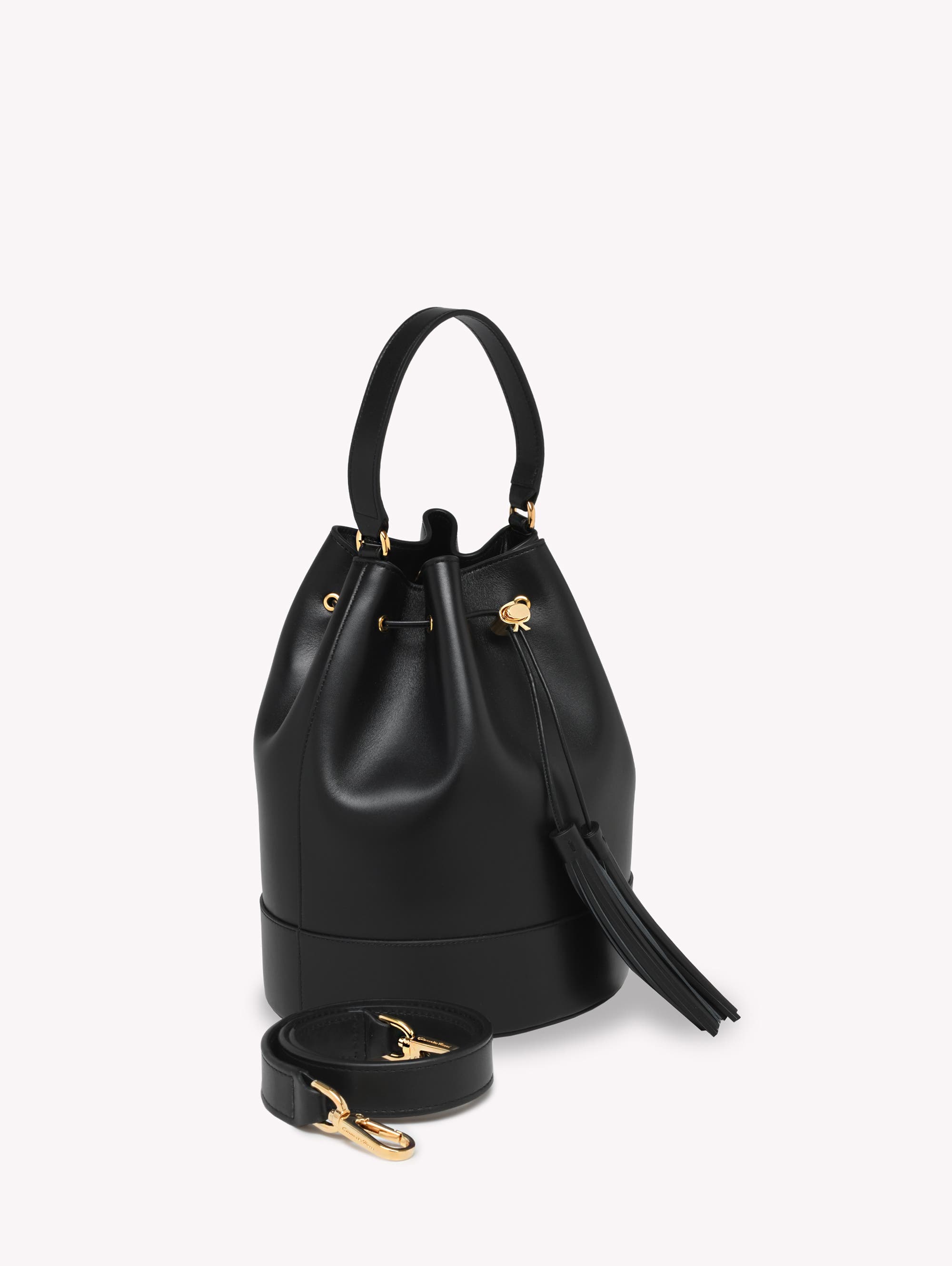 Gianvito Rossi Sienna 22 Crossbody Bag, Alternate, color, Black Calf Leather