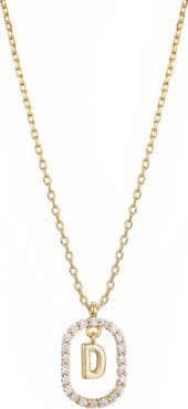 Adornia Floating Letter Initial Cubic Zirconia Pendant Necklace