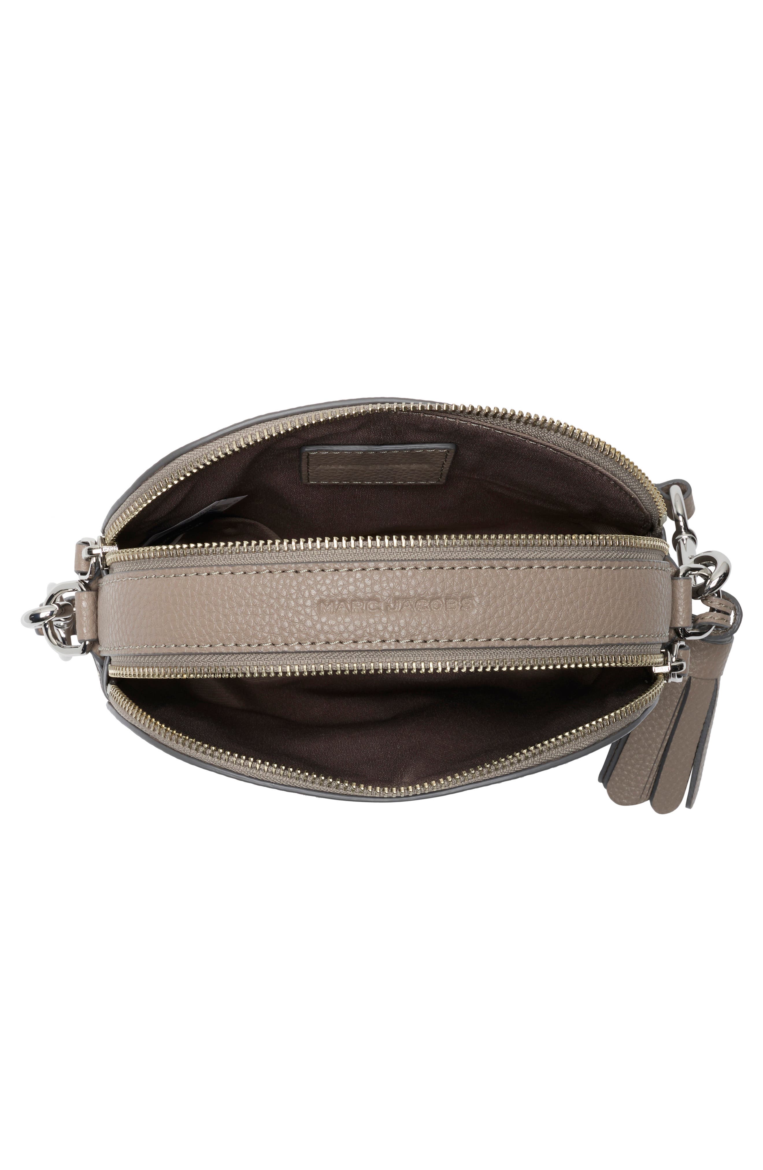 The Shutter Dome Leather Crossbody Bag, Alternate, color, CEMENT