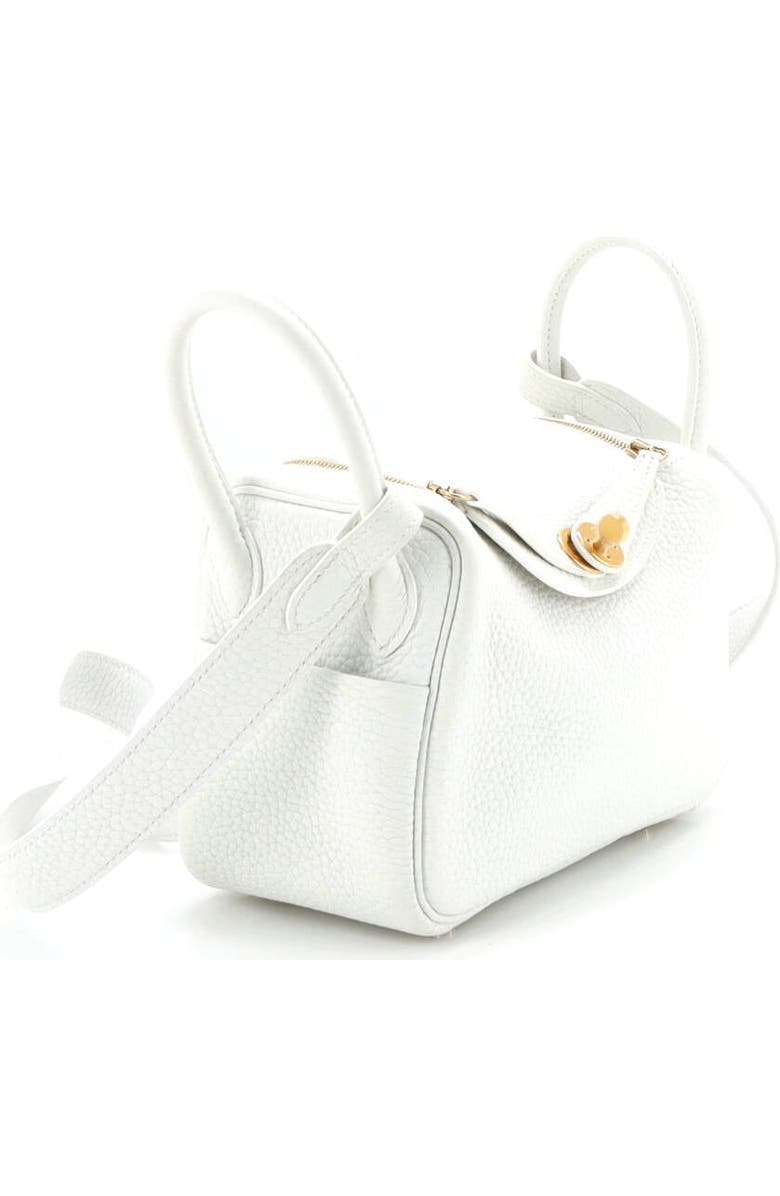 Pre-Owned Hermes Lindy Bag Clemence Mini, Alternate, color, New White