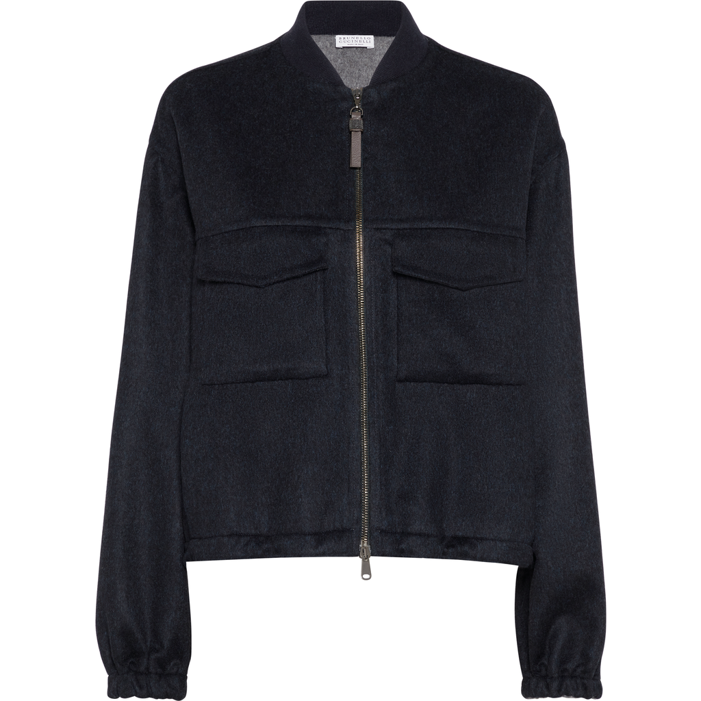 Brunello Cucinelli Pocket-detail Zip-front Jacket In Black
