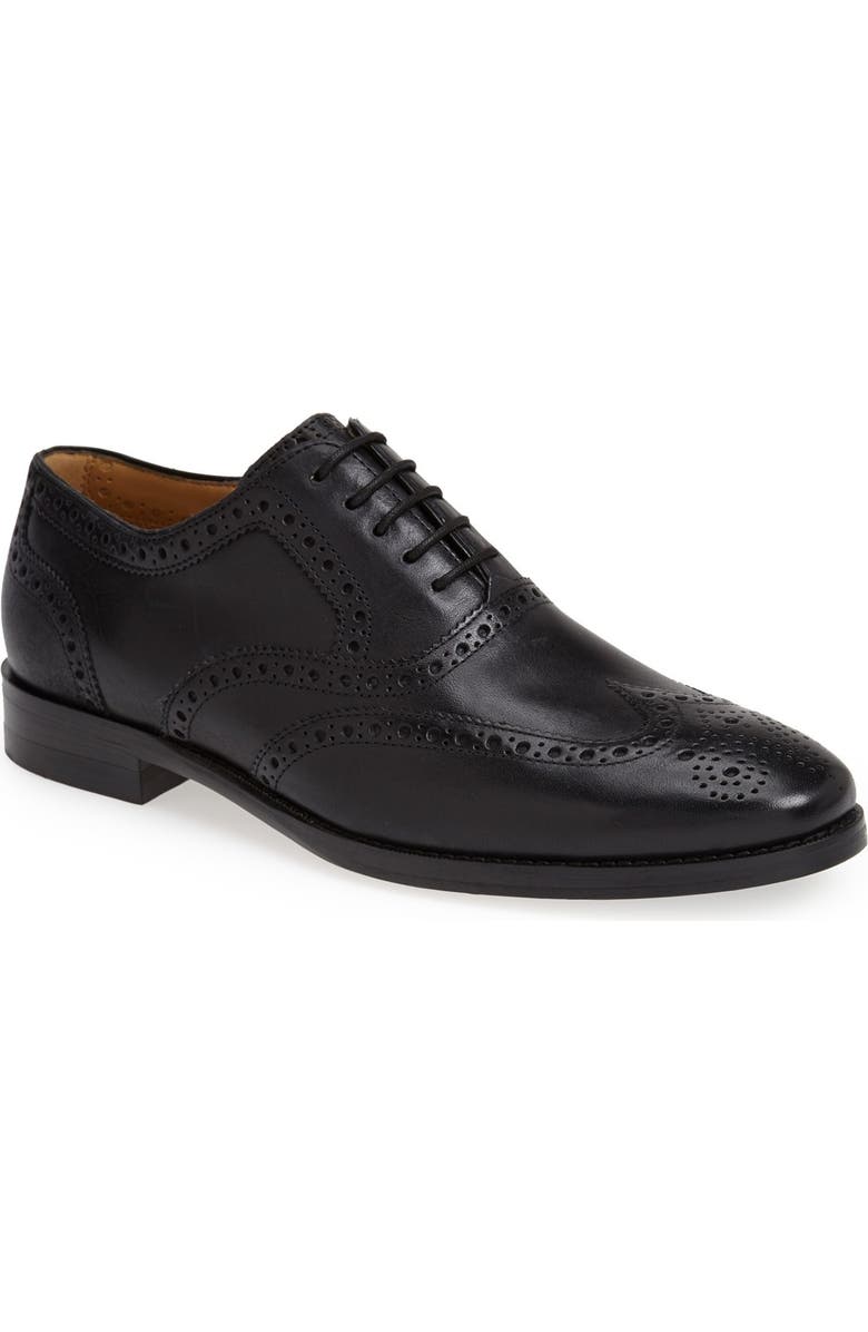 Cole Haan 'Cambridge' Wingtip, Main, color, Black