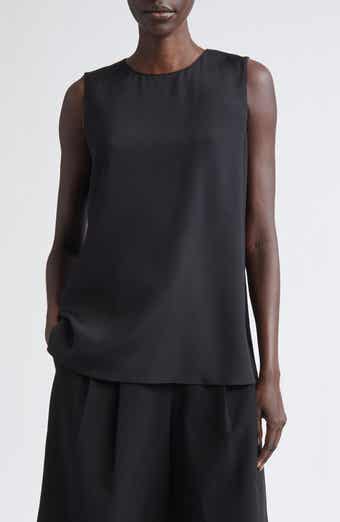 Adela Sleeveless Stretch Silk Blouse