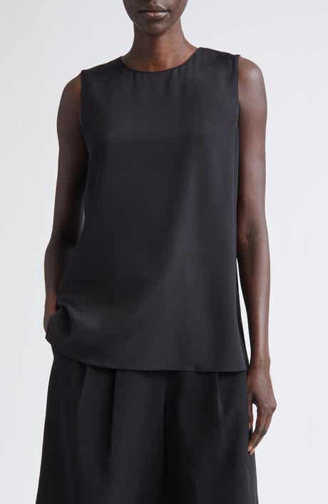 Adela Sleeveless Stretch Silk Blouse