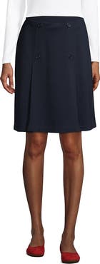 Lands' End School Uniform  Ponte Button Front Skort