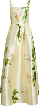 Julia Jordan Floral Mikado Fit & Flare Gown