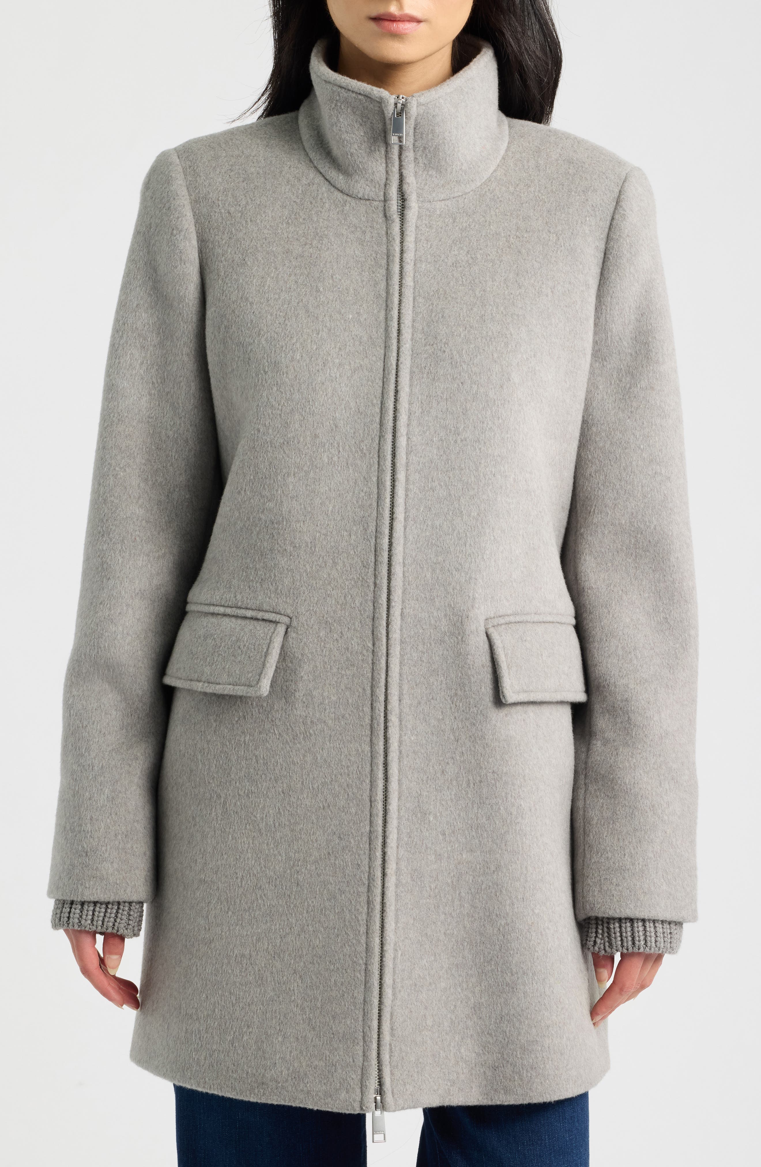 Vince Stand Collar Wool & Cashmere Blend Coat (Women) | Nordstrom