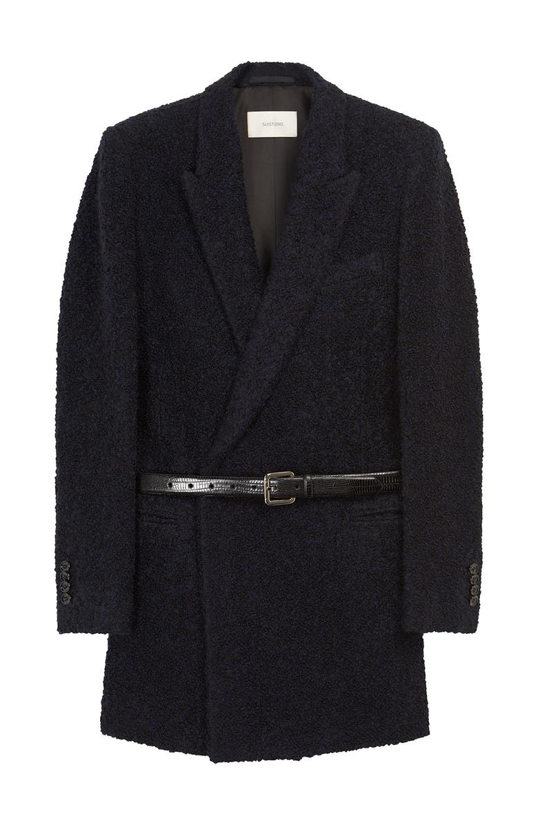 SUISTUDIO Tory Belted Peak Lapel Blazer, Alternate, color,