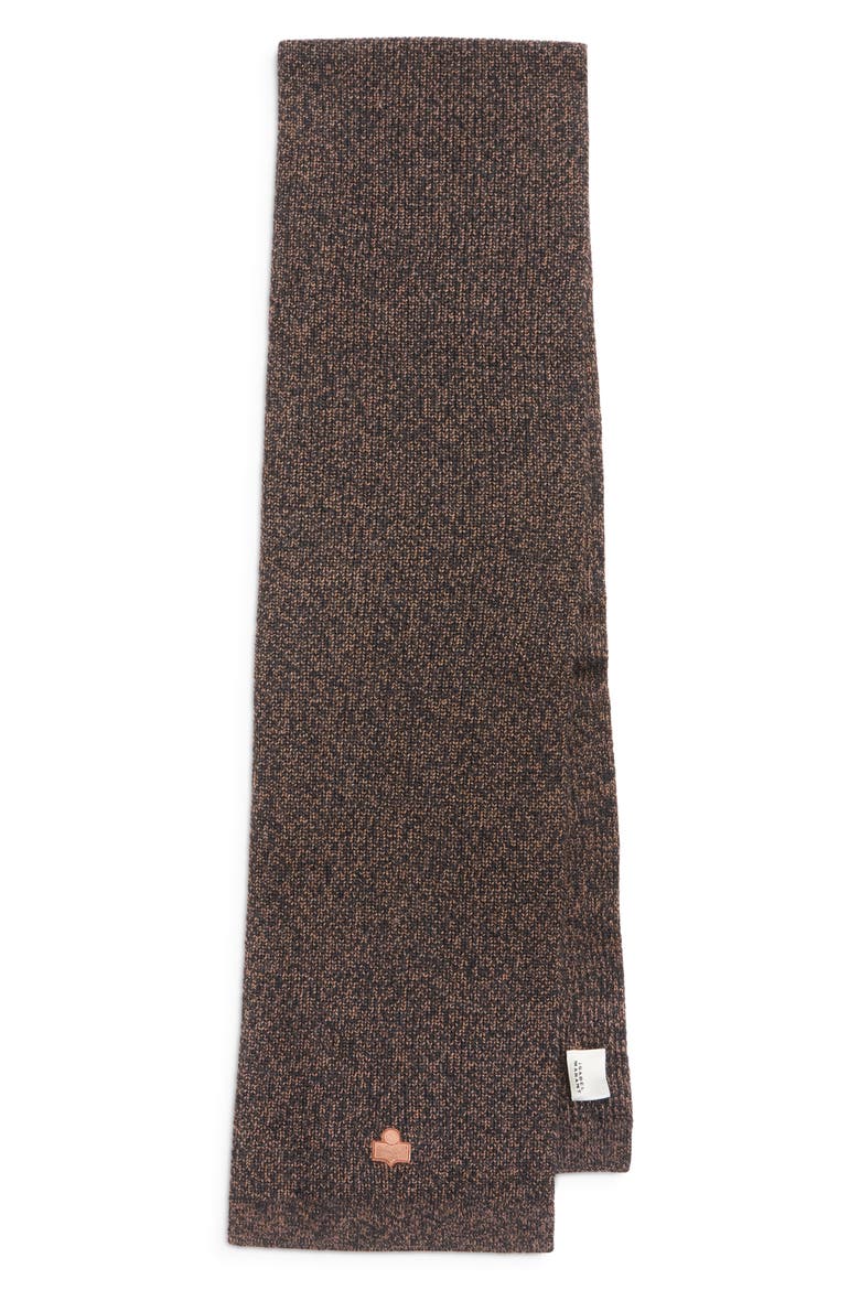 Enolia Merino Wool Scarf, Main, color, ANTHRACITE/ CAMEL