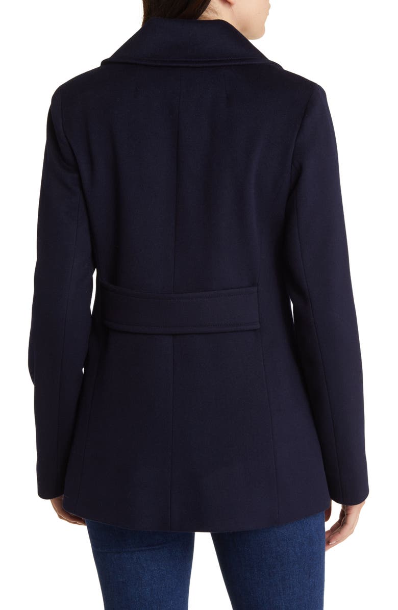 Fleurette Ali Wool Peacoat, Alternate, color, Midnight